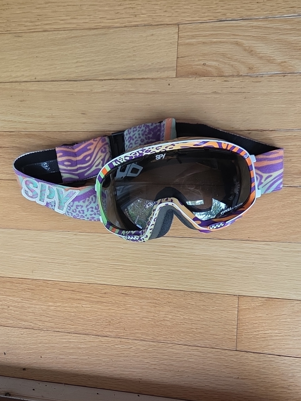 SPY Multi-Pattern Purple and Orange Snow Ski Goggles